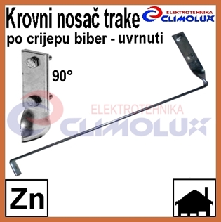 Krovni nosač pocinčane trake po crijepu biber - uvrnuti